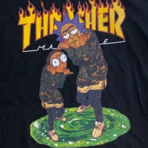 Morty thrasher T-shirt Men’s size small - Picture 2 of 6